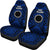 Cook Island Car Seat Covers - Seal With Polynesian Tattoo Style ( Blue) - Polynesian Pride