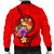 Tonga Polynesian Custom Personalised Men's Bomber Jacket - Floral With Seal Red - Polynesian Pride