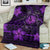 Hawaii Mix Polynesian Turtle Plumeria Premium Blanket - AH - Nick Style - Purple - Polynesian Pride