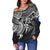 Wallis and Futuna Polynesian Women's Off Shoulder Sweater - White Turtle - Polynesian Pride