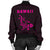 Hawaii Kakau Polynesian Hammerhead Shark Women's Bomber Jacket - Pink - Polynesian Pride