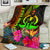 Vanuatu Polynesian Personalised Premium Blanket - Hibiscus and Banana Leaves - Polynesian Pride