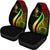 New Caledonia Car Seat Covers - Reggae Polynesian Tentacle Tribal Pattern Crest - Polynesian Pride