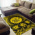 Hawaii Map Honu Hibiscus Polynesian Area Rug Yellow AH - Polynesian Pride