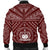 Samoa Men's Bomber Jacket - Samoa Seal In Polynesian Tattoo Style (Red) - Polynesian Pride