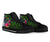 Palau High Top Shoes - Turtle Plumeria Banana Leaf Crest - Polynesian Pride