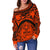 Polynesian Off Shoulder Sweaters - Guam Flag, Seal with Maui Moana Tattoo - Polynesian Pride