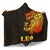 Sun In Leo Zodiac Hooded Blanket Polynesian Tattoo Simple - Orange Black - Polynesian Pride