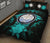 Marshall Islands Polynesian Quilt Bed Set Hibiscus Turquoise - Polynesian Pride