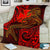 Polynesian Wallis and Futuna Premium Blanket - Red Shark Polynesian Tattoo - Polynesian Pride