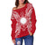 Marshall Polynesian Shoulder Sweater Map Red White - Polynesian Pride