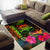 Tuvalu Polynesian Personalised Area Rug - Hibiscus and Banana Leaves - Polynesian Pride