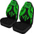 Kosrae Polynesian Car Seat Covers Pride Seal And Hibiscus Green - Polynesian Pride