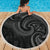 New Zealand Maori Mangopare Beach Blanket Polynesian - Black - Polynesian Pride