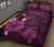 Personalized - Hawaii Map Turtle Hibiscus Plumeria Polynesian Quilt Bed Set - Pink - Polynesian Pride