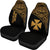 Wallis And Futuna Car Seat Covers - Wallis And Futuna Coat Of Arms Polynesian Tattoo Gold Curve - Polynesian Pride