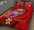 Samoa Polynesian Quilt Bed Set - Floral With Seal Red - Polynesian Pride