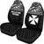 Wallis And Futuna Car Seat Covers - Wallis And Futuna White Coat Of Arms Polynesian Tattoo - Polynesian Pride