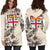 Fiji Hoodie Dress - Fiji Flag & Beige Hibiscus - Polynesian Pride