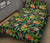 Tropical Pattern With Pineapples Palm Leaves And Flowers Quilt Bed Set - Polynesian Pride