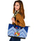 Mate Ma'a Tonga Rugby Large Leather Tote Polynesian Creative Style - Blue - Polynesian Pride