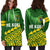 Cook Islands Rugby Women Hoodie Dress Coconut Leaves - The Kuki's - Polynesian Pride