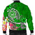 Tahiti Custom Personalised Men's Bomber Jacket - Turtle Plumeria (Green) - Polynesian Pride