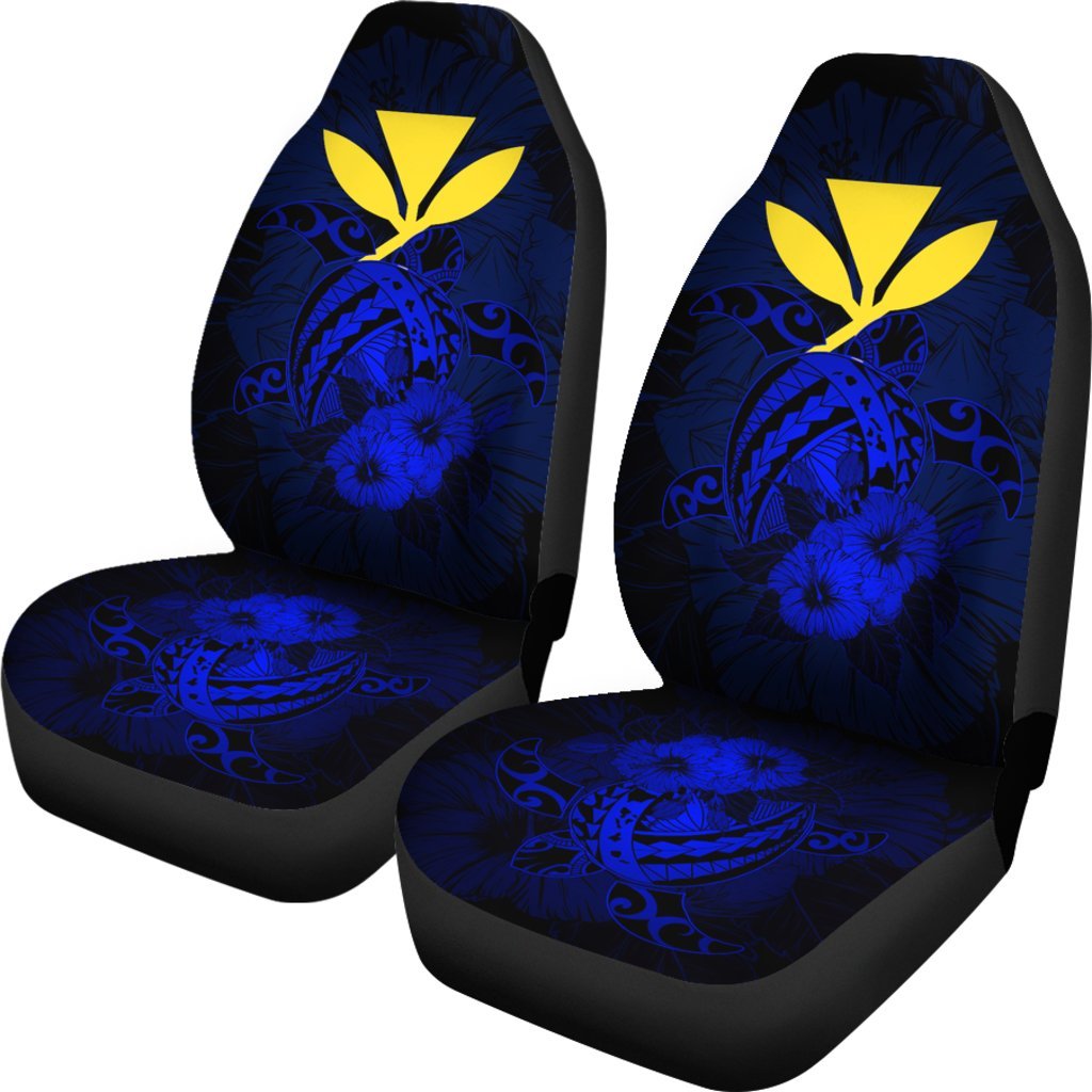 Hawaii Hibiscus Car Seat Cover - Harold Turtle - Blue Universal Fit Blue - Polynesian Pride