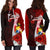 Tonga Polynesian Hoodie Dress - Coat Of Arm With Hibiscus - Polynesian Pride