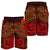 Papua New Guinea Men's Shorts - Red Shark Polynesian Tattoo - Polynesian Pride