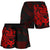 Polynesian Hawaii Women's Shorts - Kanaka Maoli Red Turtle Women Red - Polynesian Pride