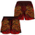 Pohnpei Women's Shorts - Red Shark Polynesian Tattoo - Polynesian Pride