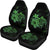 Hawaii Turtle Hibiscus Poly Green Car Seat Covers Universal Fit Green - Polynesian Pride