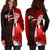 Wallis and Futuna Polynesian Custom Personalised Hoodie Dress - Coat Of Arm With Hibiscus - Polynesian Pride