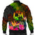 Tonga Polynesian Men's Bomber Jacket - Hibiscus and Banana Leaves - Polynesian Pride