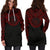 Palau Women Hoodie Dress - Palau Coat Of Arms Polynesian Red Black - Polynesian Pride