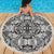 Polynesian Tribal Beach Blanket White And Black - Polynesian Pride