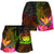 Samoa Polynesian Women's Shorts - Hibiscus and Banana Leaves - Polynesian Pride