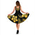 Polynesian Midi Dress - Gold Floral - Polynesian Pride