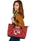 Tonga Leather Tote Bag - Tonga Seal With Polynesian Tattoo Style (Red) - Polynesian Pride