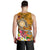 American Samoa Polynesian Men's Tank Top - Turtle Plumeria (Gold) - Polynesian Pride