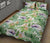 Tropical Orange Orchids Strelitzia Monstera Quilt Bed Set - Polynesian Pride