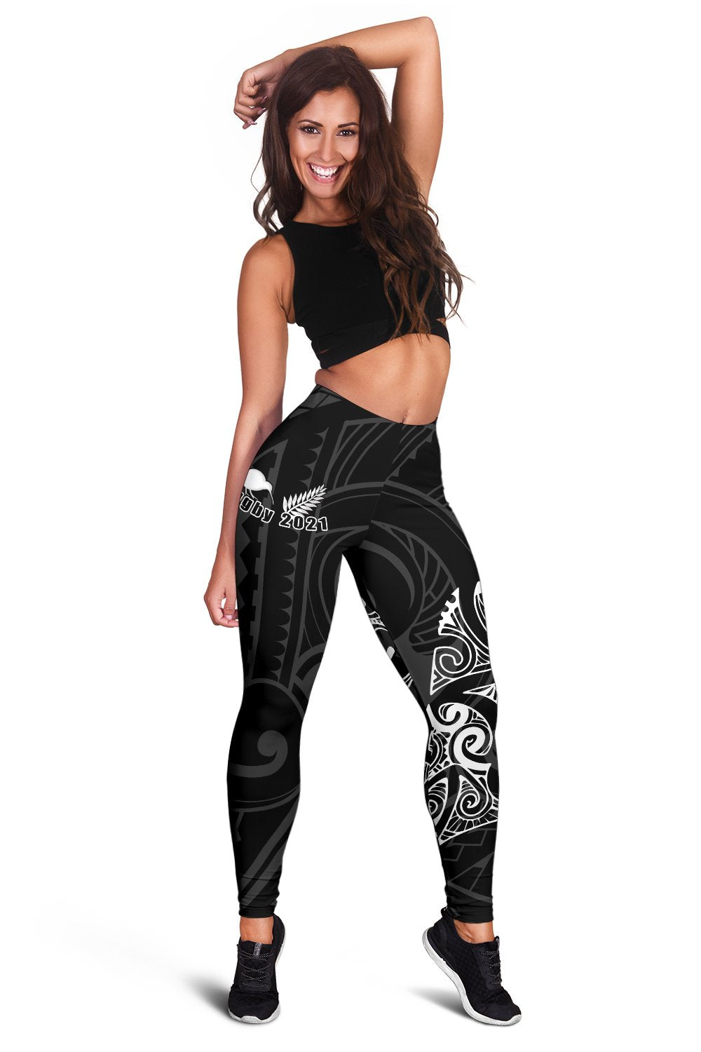 Aotearoa Super Rugby Women Leggings - Maori Kiwi - Polynesian Pride