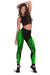 Wallis And Futuna Women Leggings Polynesian Pattern Green - Polynesian Pride