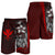 Polynesian Hawaii Men Shorts Red - Turtle with Hook - Polynesian Pride