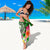 Fiji Custom Personalised Sarong - Turtle Plumeria (Green) - Polynesian Pride