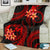 Tonga Polynesian Premium Blanket - Red Plumeria - Polynesian Pride