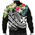 Wallis and Futuna Polynesian Men's Bomber Jacket - Summer Plumeria (Black) - Polynesian Pride