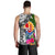 Tahiti Custom Personalised Men's Tank Top White - Turtle Plumeria Banana Leaf - Polynesian Pride