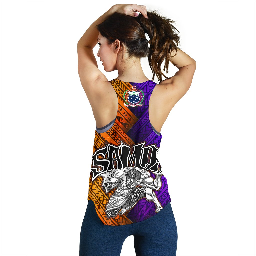 Samoa Women's Racerback Tank - Warrior Style Polynesian Patterns - Polynesian Pride